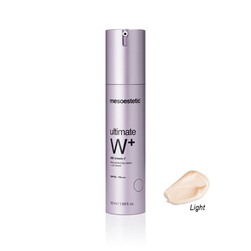 Kem trang điểm dưỡng trắng Mesoestetic Ultimate W+ Whitening BB Cream Light SPF50